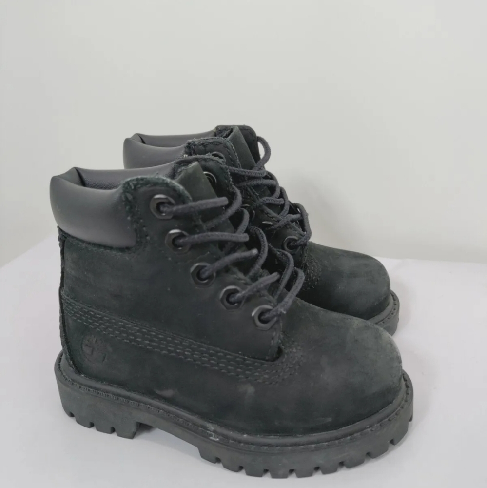 Timberland Boys Infant  Nubuck Boots Black Sz 5